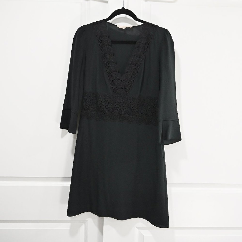 Vanessa Bruno Size 36 100% Black Silk Dress Flirt Dress Noir | Size 36